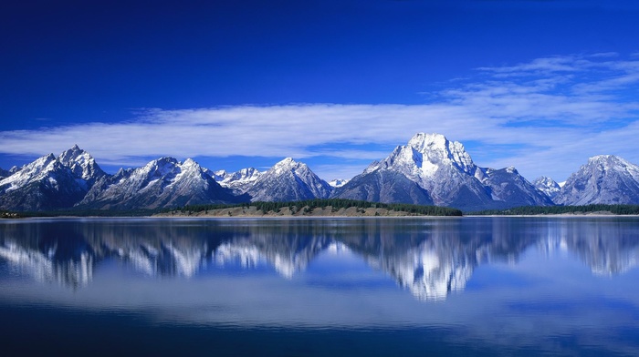 reflection, lake, landscape, mountain