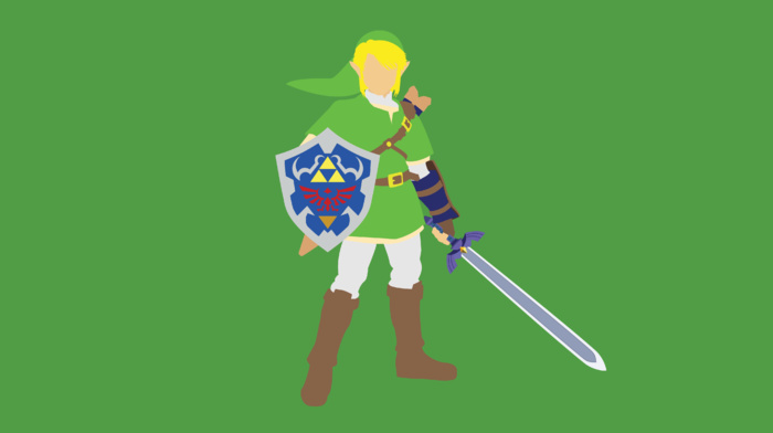 minimalism, simple background, link, The Legend of Zelda