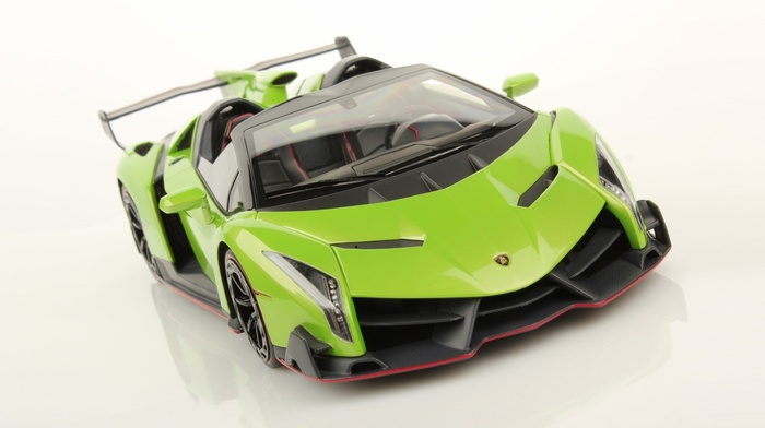 car, vehicle, Lamborghini Veneno Roadster, green cars, Lamborghini Veneno