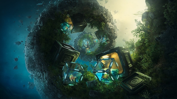 cube, fantasy art