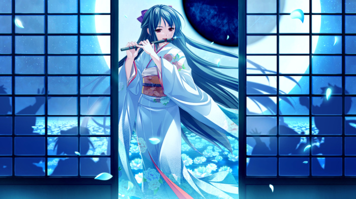 anime girls, kimono
