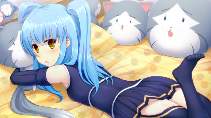 anime girls, blue hair