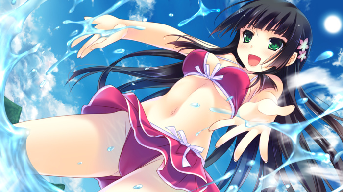 anime girls, bikini