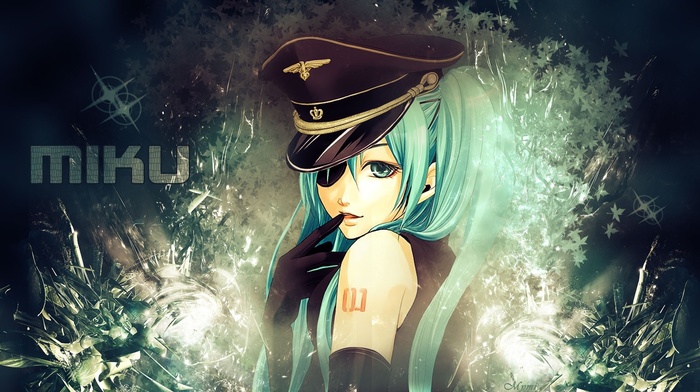 eye patch, anime girls, Hatsune Miku, Vocaloid