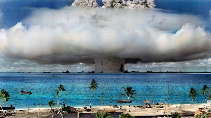 trees, nature, nuclear, water, bombs, Hawaii