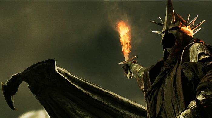 fire, witchking of angmar, nazgl, The Lord of the Rings, sword