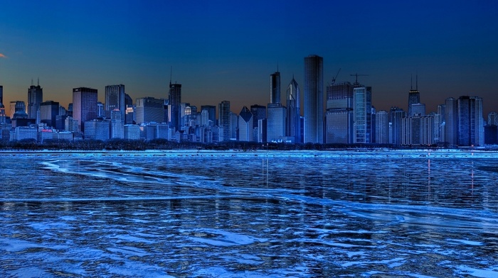 cityscape, HDR, sea, building