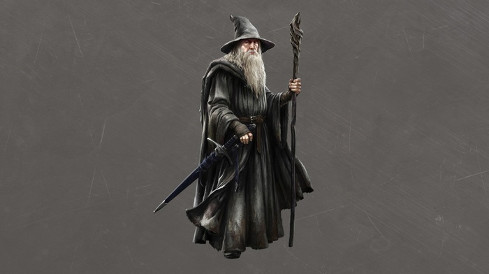 sword, artwork, The Lord of the Rings, wizard, gandalf
