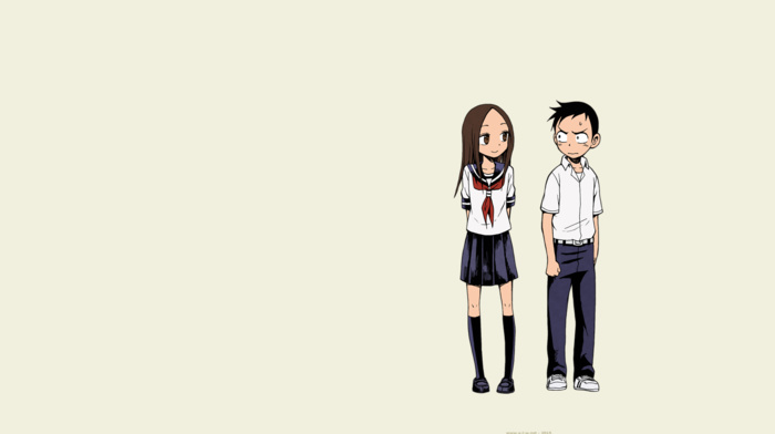 Nishikata, Karakai Jouzu no Takagi, san, Souichirou Yamamoto, romance, manga, school uniform, long hair, anime, schoolgirls, Takagi