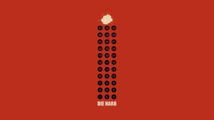 Die Hard, movies, minimalism, artwork