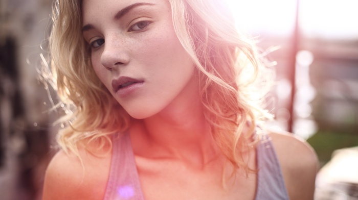 Rachel Ann Yampolsky, girl, sunlight, portrait, blonde