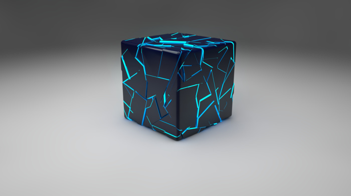 cube, Cinema 4D, digital art, 3D
