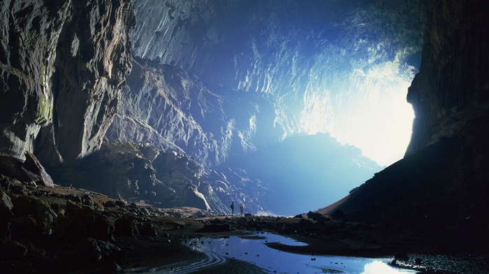 cave, water, cliff, huge, dark, nature, rock, landscape, Malaysia
