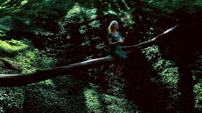 girl outdoors, girl, nature, trees