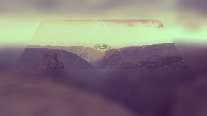 mountain, illuminati, technology, motion blur, triangle