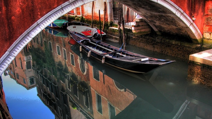 boat, reflection