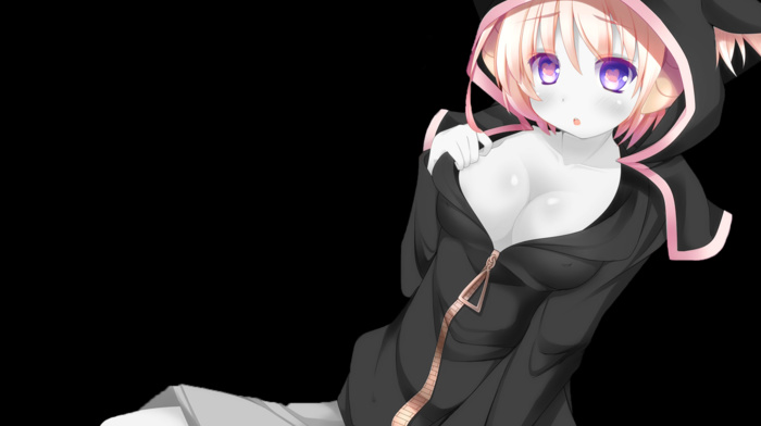anime girls, cleavage