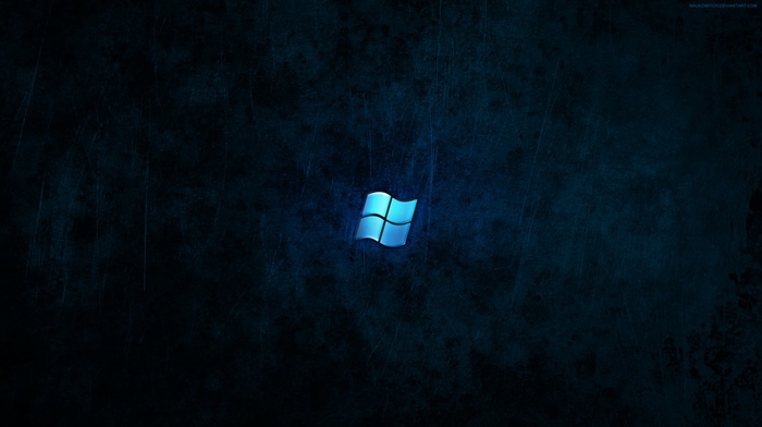 dark, Microsoft Windows, blue