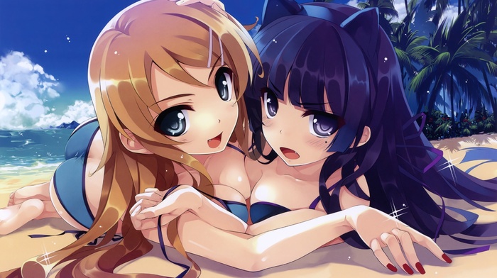 Gokou Ruri, beach, bikini, anime girls