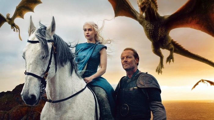 Emilia Clarke, Game of Thrones, dragon, Daenerys Targaryen