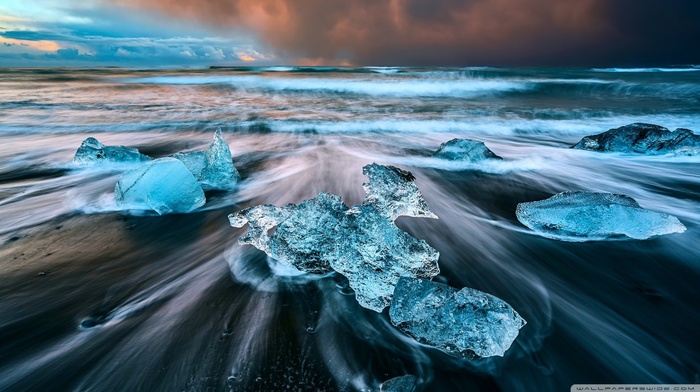 Iceland, ice, beach