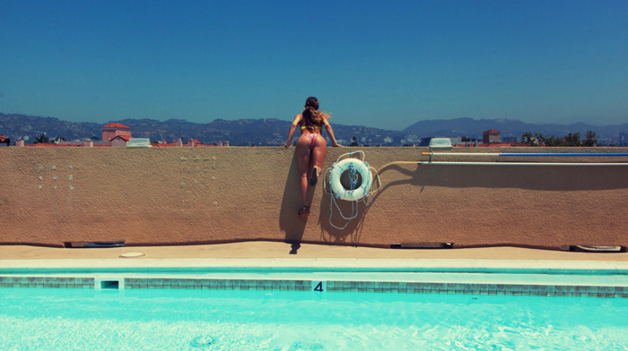 Serina Cardoni, girl, swimming pool, model