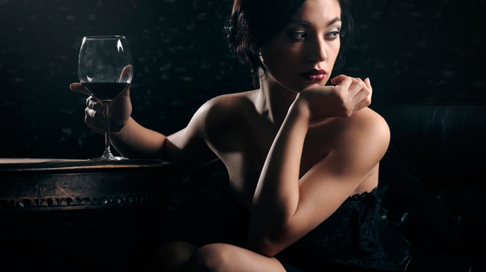 model, girl, brunette