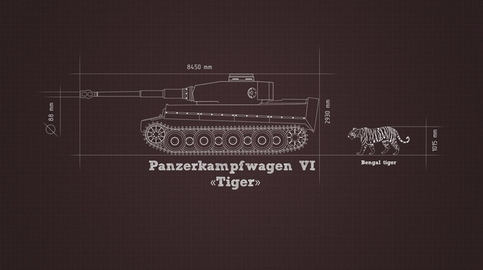 Tiger I, blueprints, military