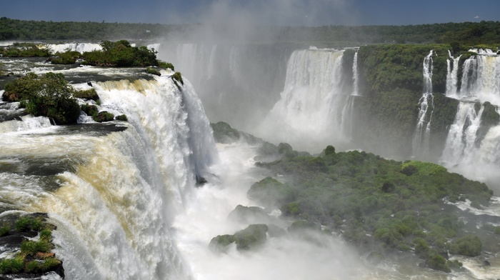 river, waterfall, Iguazu Falls, nature, landscape