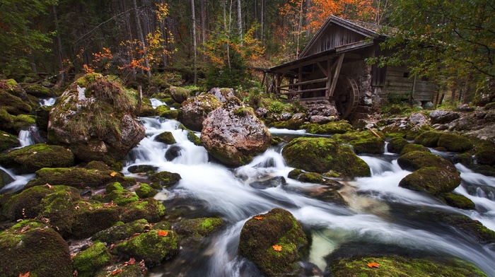 river, landscape, long exposure, nature