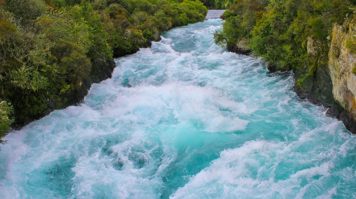 landscape, Huka Falls, nature, river, New Zealand