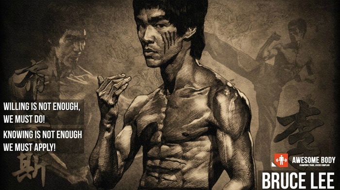 working out, quote, bruce lee, motivational