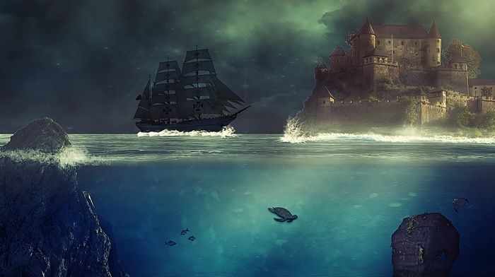 sea, ship