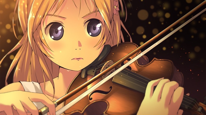violin, Shigatsu wa Kimi no Uso, anime girls, Miyazono Kaori