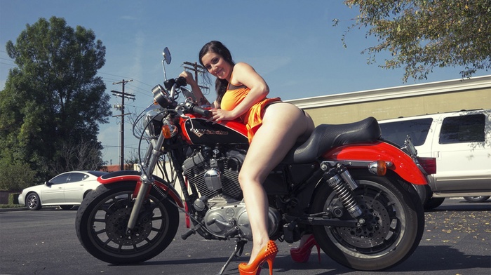 girl, Noelle Easton, ass, bbw, motorcycle