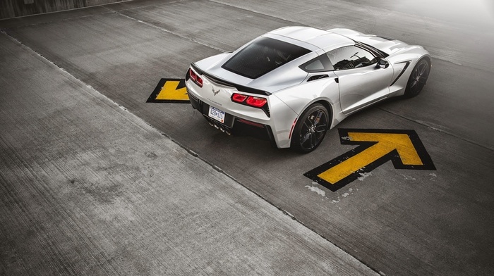 muscle cars, American cars, coupe, car, Chevrolet Corvette Stingray