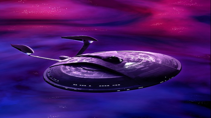 spaceship, Star Trek, artwork