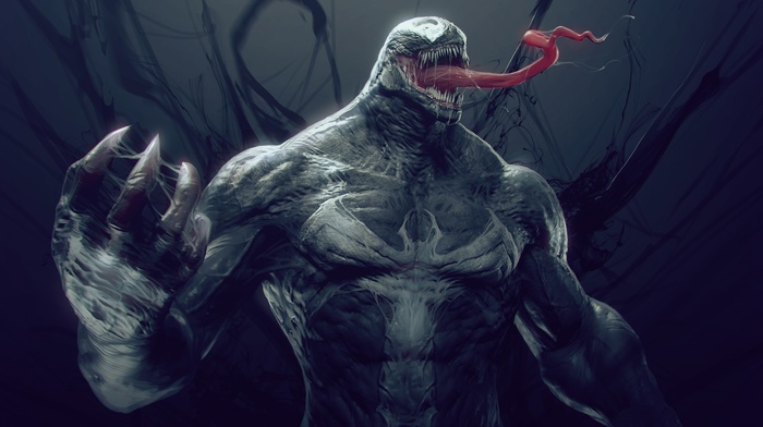 Venom, digital art, spider, man, fantasy art