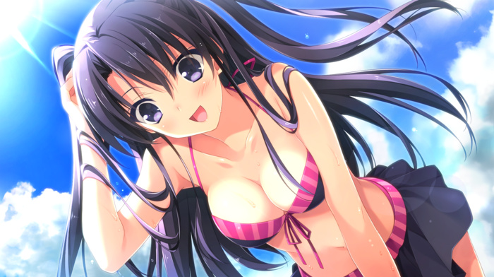 anime girls, bikini
