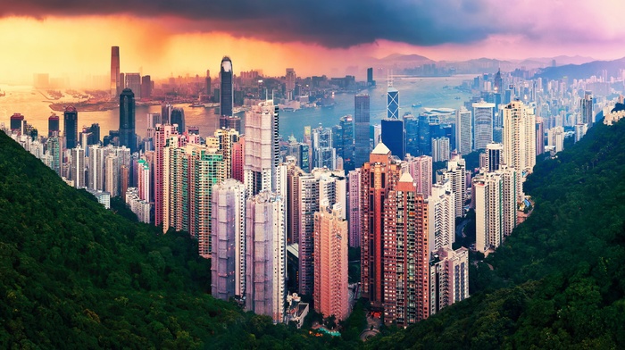 cityscape, building, Hong Kong