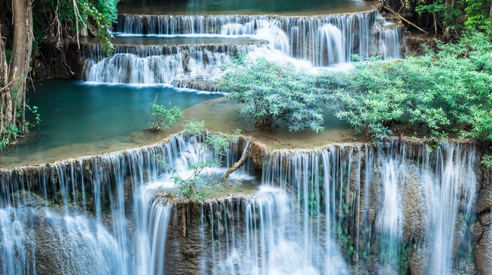 nature, waterfall, landscape