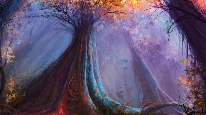 trees, fantasy art