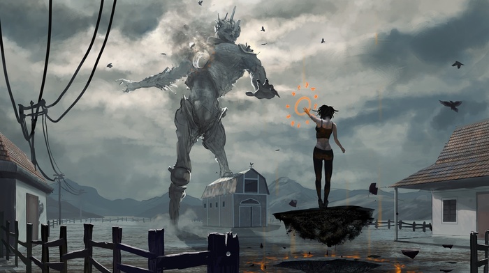 colossus, fantasy art, magic