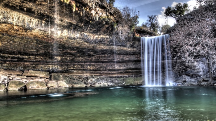 waterfall, nature, landscape
