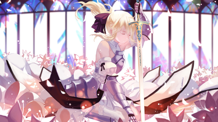 Saber, flowers, fate series