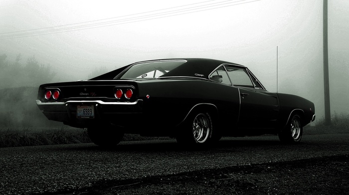 muscle cars, Dodge, road, Dodge Charger RT, Dodge Charger RT 1968, car, Dodge Charger