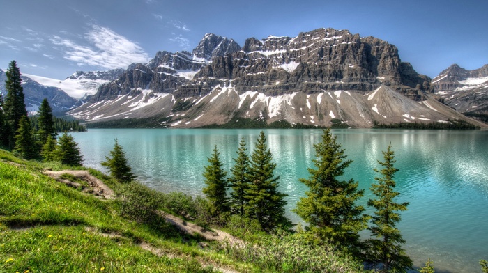 lake, nature, mountain, landscape