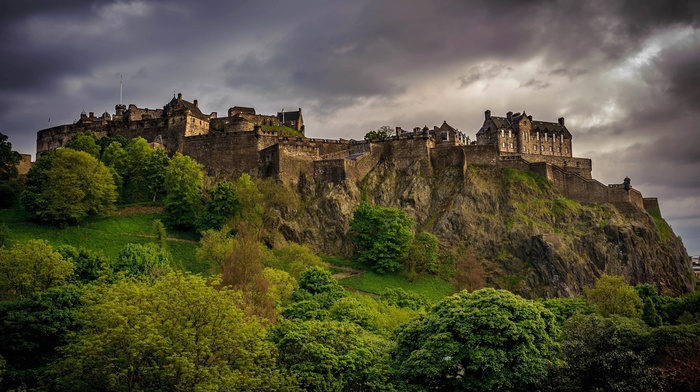 Scotland, UK, Edinburgh, landscape, castle