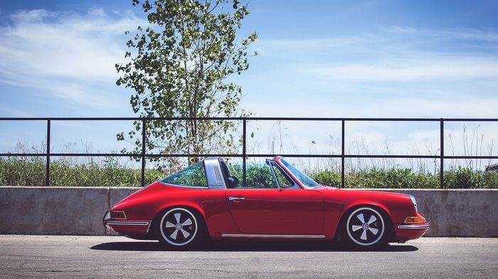 targa, Porsche, car, red cars