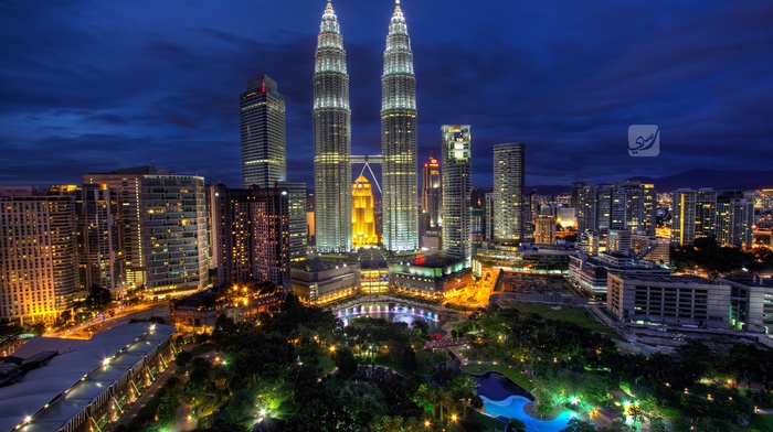 night, Petronas Towers, Malaysia